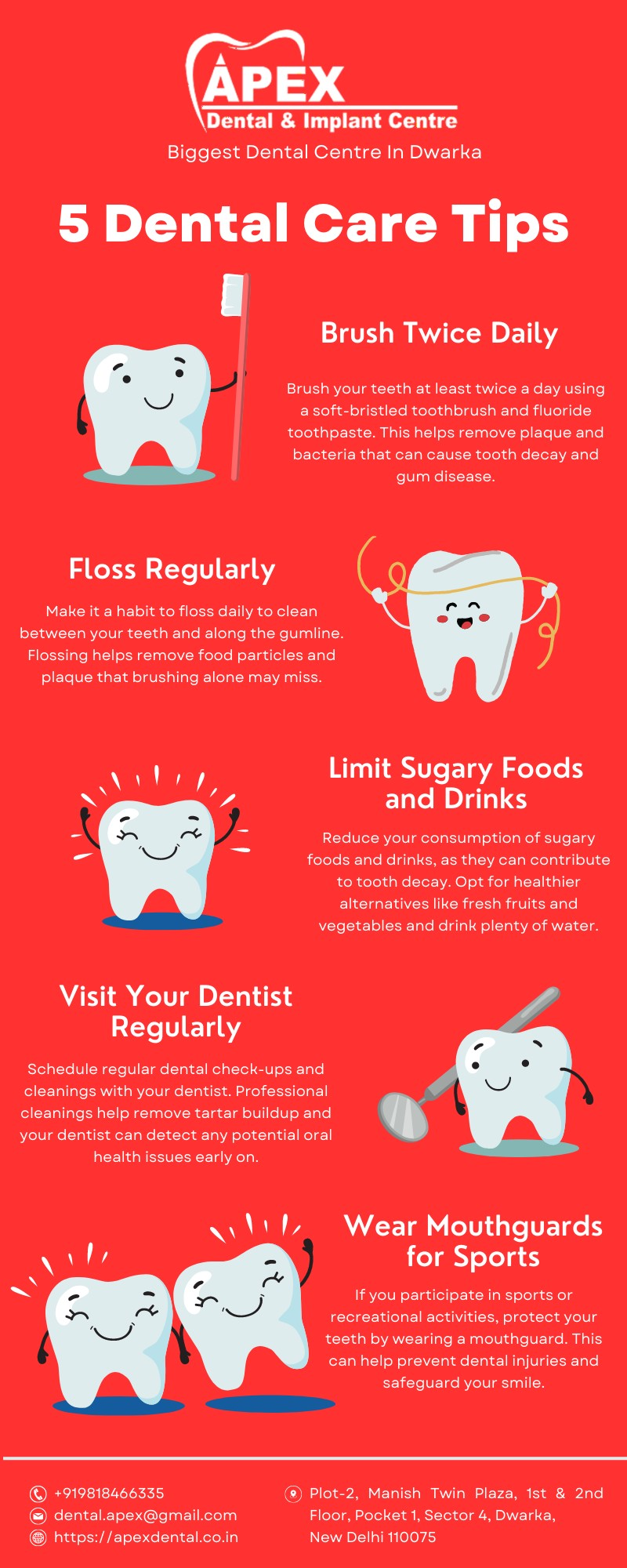 Top 5 Dental Care Tip by Apex Dental & Implant Centre